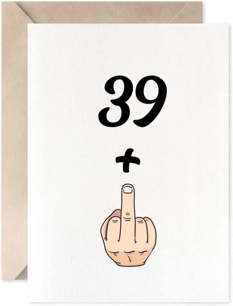 40th Birthday Card - Funny Gift for Him or Her