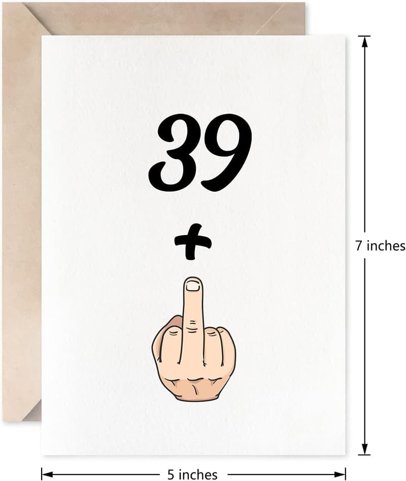 40th Birthday Card - Funny Gift for Him or Her