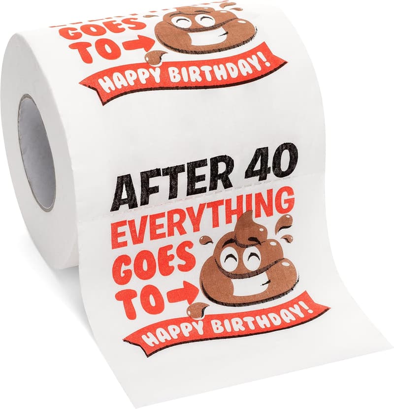 40th Birthday Novelty Toilet Paper Gag Gift