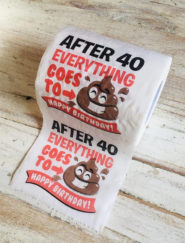 40th Birthday Novelty Toilet Paper Gag Gift