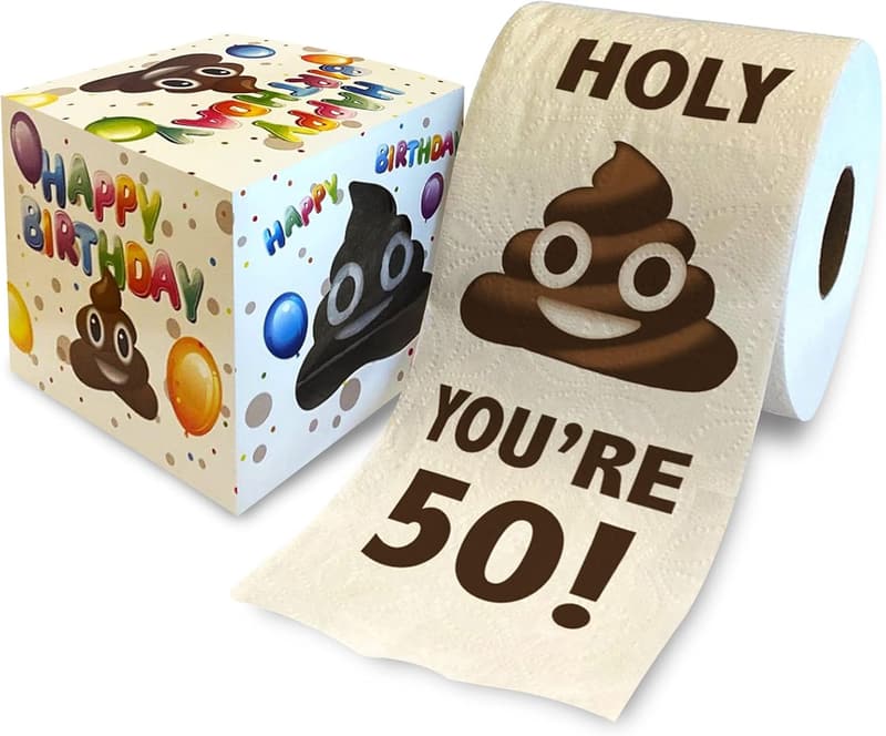 50th Birthday Funny Toilet Paper Gift - Novelty Prank for All