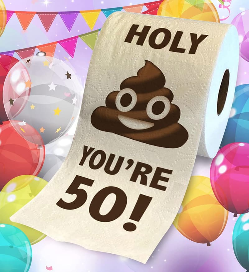 50th Birthday Funny Toilet Paper Gift - Novelty Prank for All