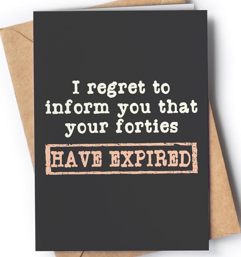 50th Birthday Joke Card for Him or Her with Envelope