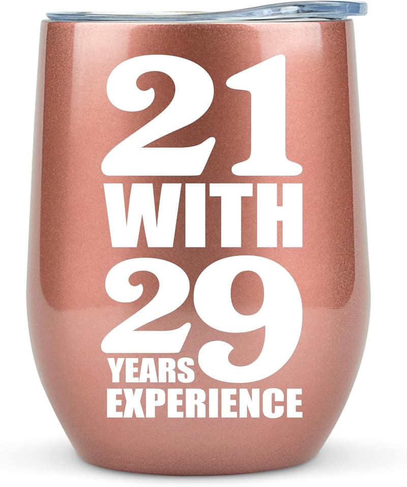 50th Birthday Wine Glass - 12 oz with Funny Quote for Her