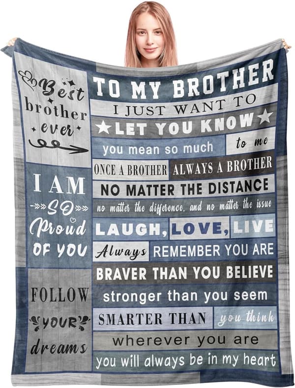 Brother Blanket from Sister - Ultra Soft Plush Throw Gift