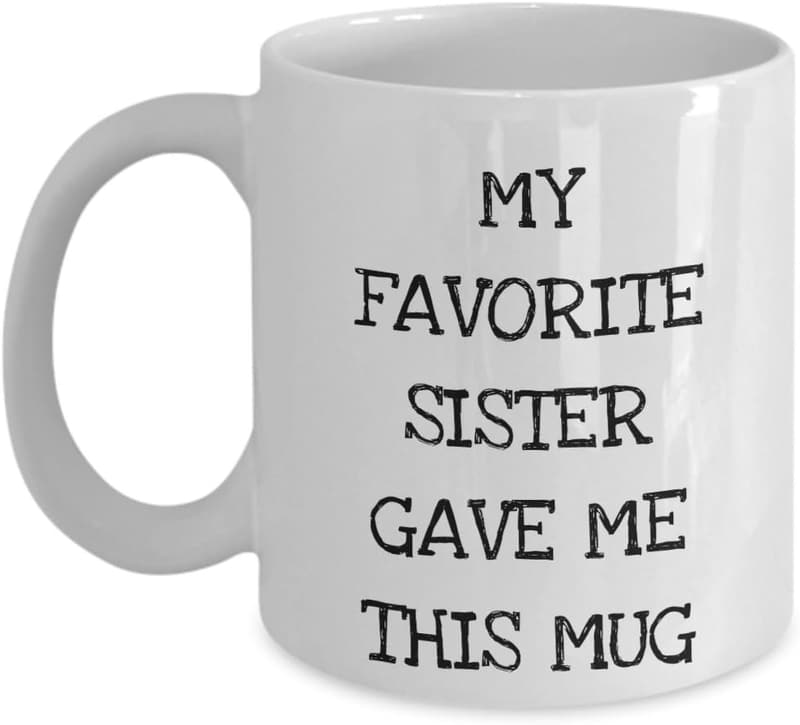Funny Brother Mug - White Ceramic Coffee Cup for Siblings