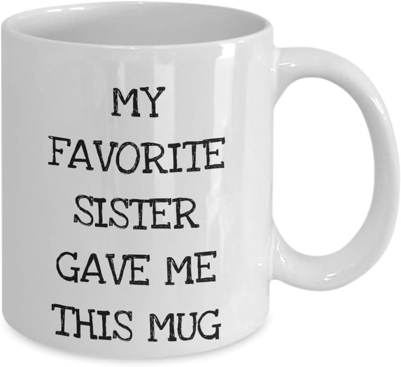 Funny Brother Mug - White Ceramic Coffee Cup for Siblings