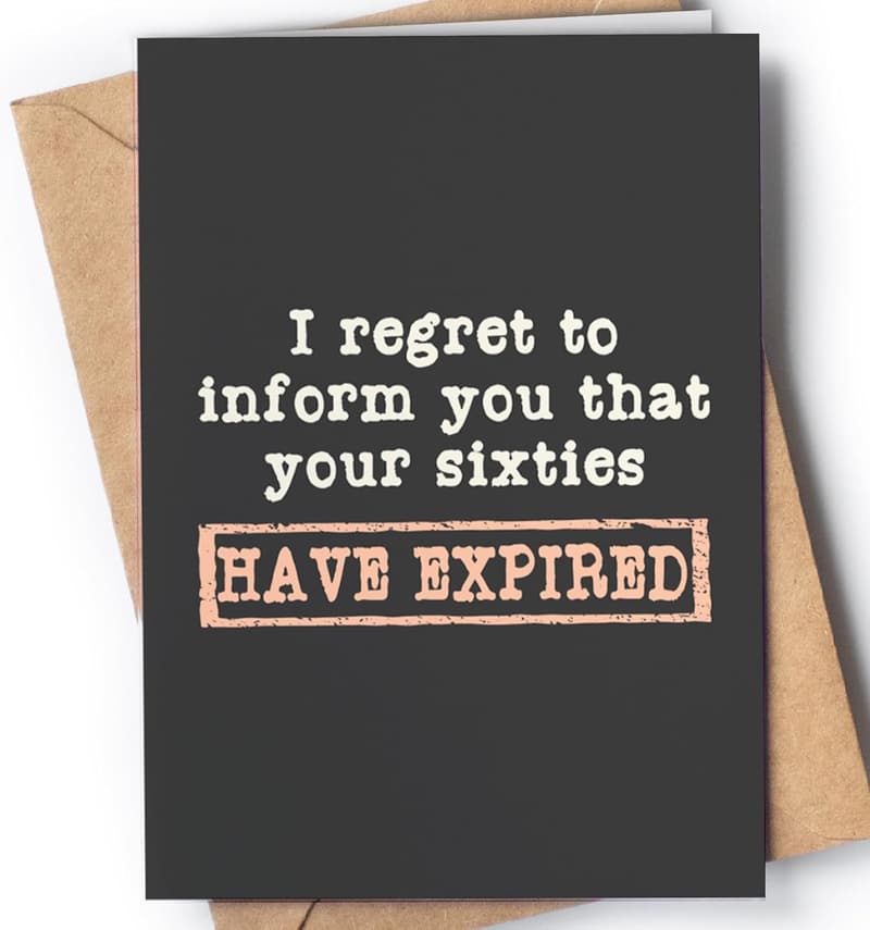 70th Birthday Funny Card with Envelope -