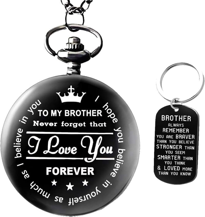 Unique Pocket Watch for Brother - Perfect Christmas or Birthday Gift