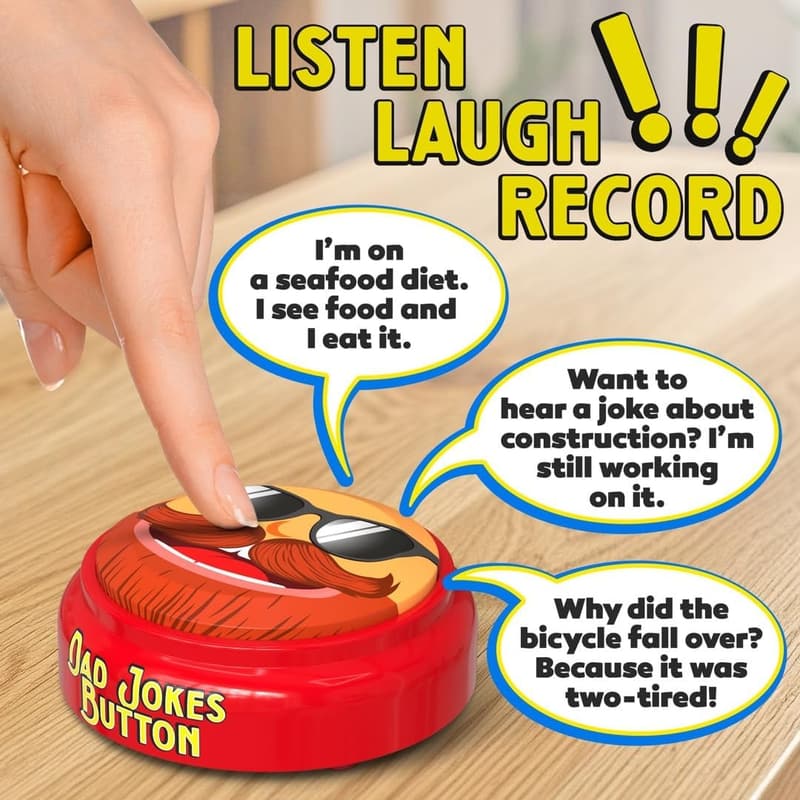 Funny Dad Joke Button with Voice Recorder – Perfect for Father's Day