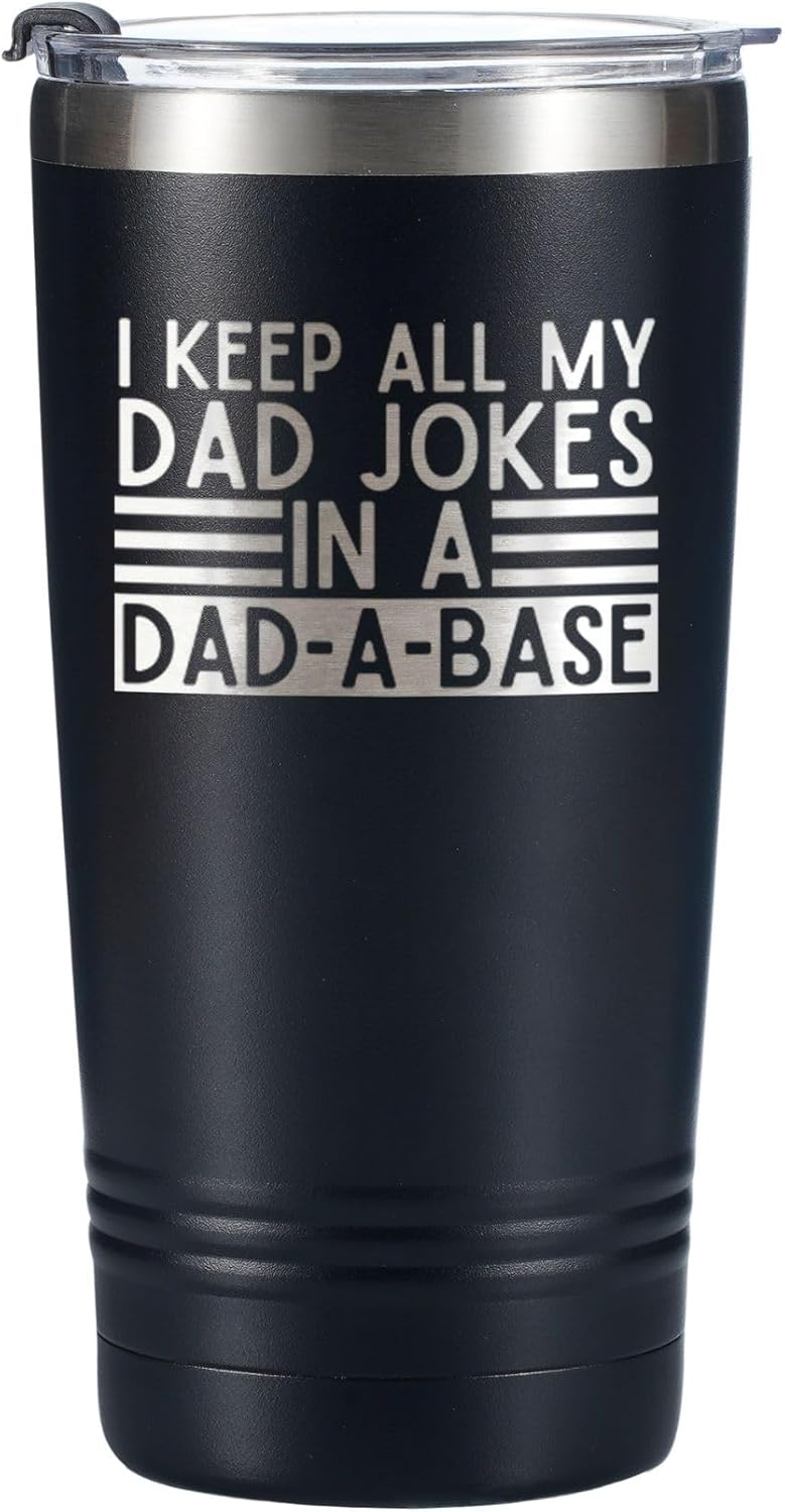 Father's Day Stainless Steel Travel Mug - Dad Joke Design 20oz