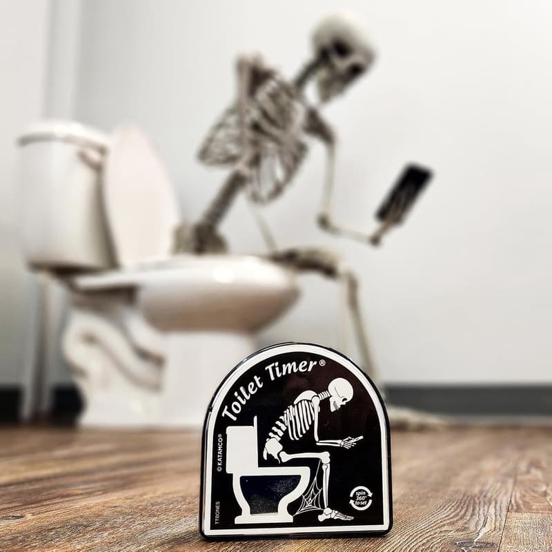 Skeleton Toilet Timer - Funny Gift for Men, Dad, Husband