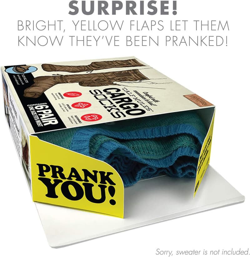 Prank Gift Box for Birthday - Cargo Socks Gag Present