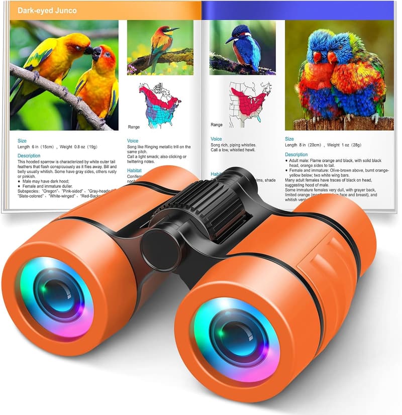 Kids' Shockproof Binoculars for Outdoor Adventures, Ages 3-8