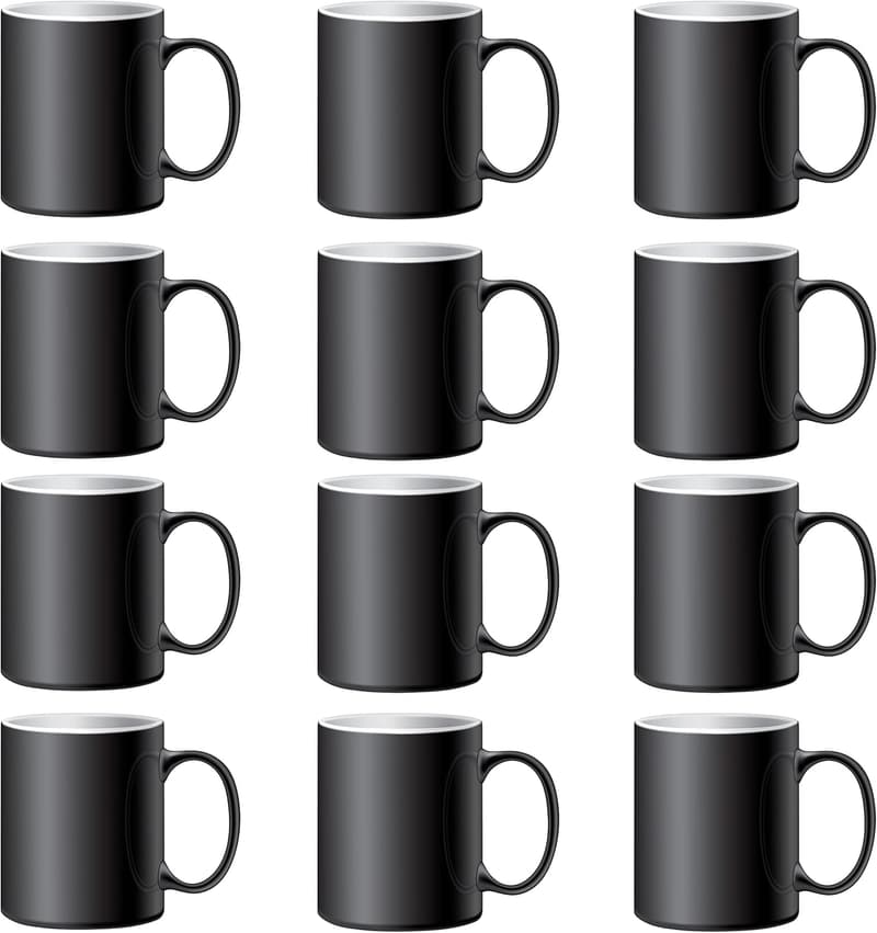 Color Changing Heat Sensitive Coffee Mugs - Set of 12