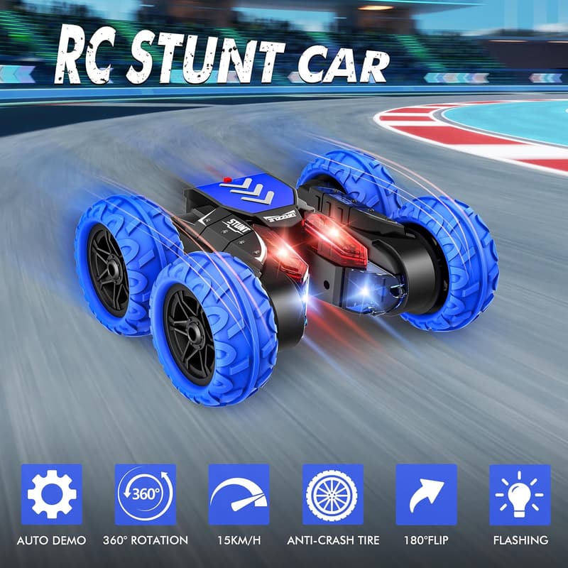 Rechargeable 4WD Stunt RC Car for Kids 3-12 Years