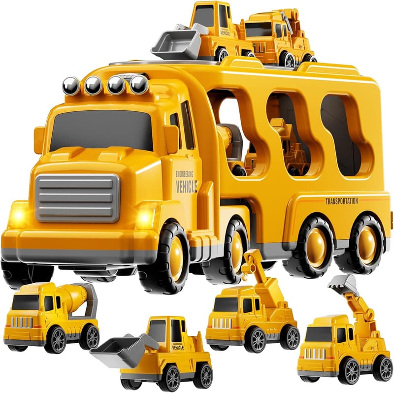 Construction Truck Toy Set for Toddlers 3-5 Years Old