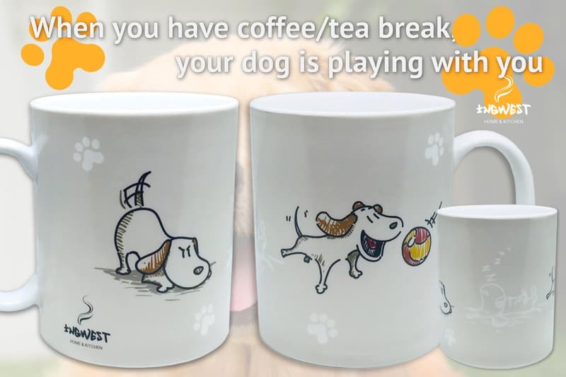 Funny Color-Changing Dog Mug – Heat Sensitive Ceramic Gift