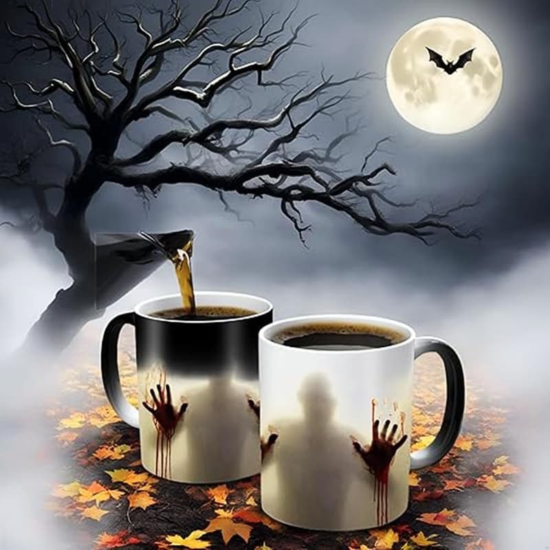 Halloween Color Changing Zombie Mug - 11oz Ceramic Gift for Adults
