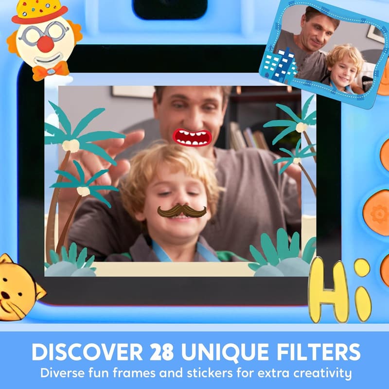 Kids Dinosaur Camera - 1080P HD Selfie Toy for Ages 3-8
