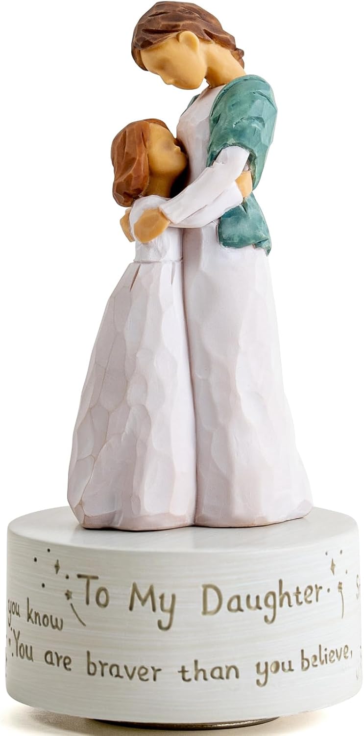 Daughter's Birthday Music Box Ornament – Hand-Painted Figurine