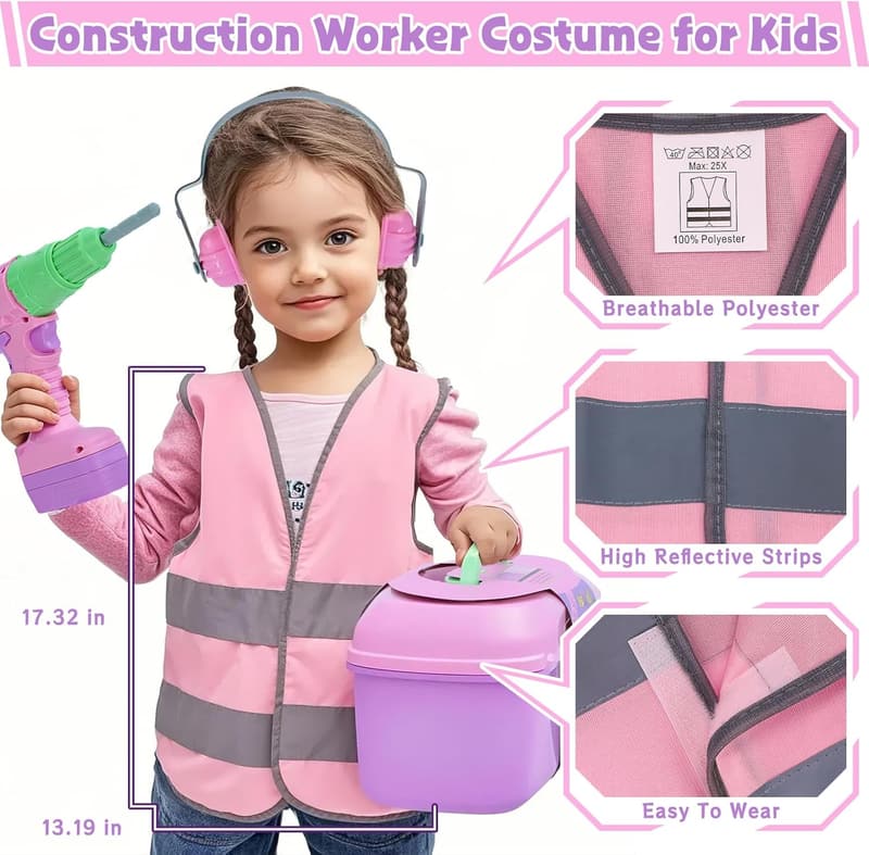 Kids Tool Set with Electric Drill - 31 PCS Pretend Play Construction Toy