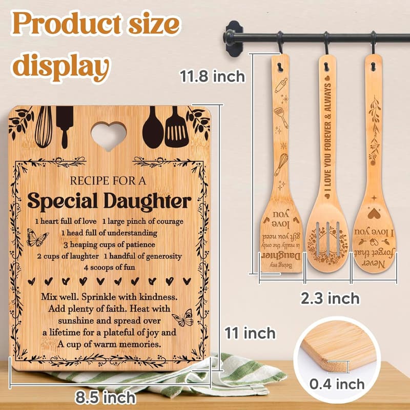 Daughter's Birthday: Engraved Bamboo Cutting Board Set