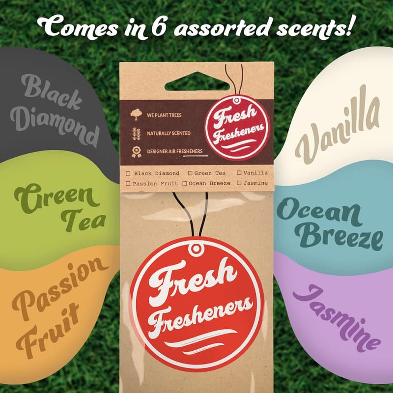 Scented Car Air Fresheners for Women - 6-Pack