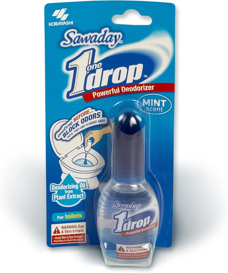 Mint-Scented Toilet Drops - Powerful Deodorizer, 0.67 fl oz