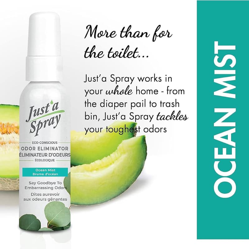 Ocean Mist Odor Eliminator Spray - Safe for People & Pets - 1.85 oz