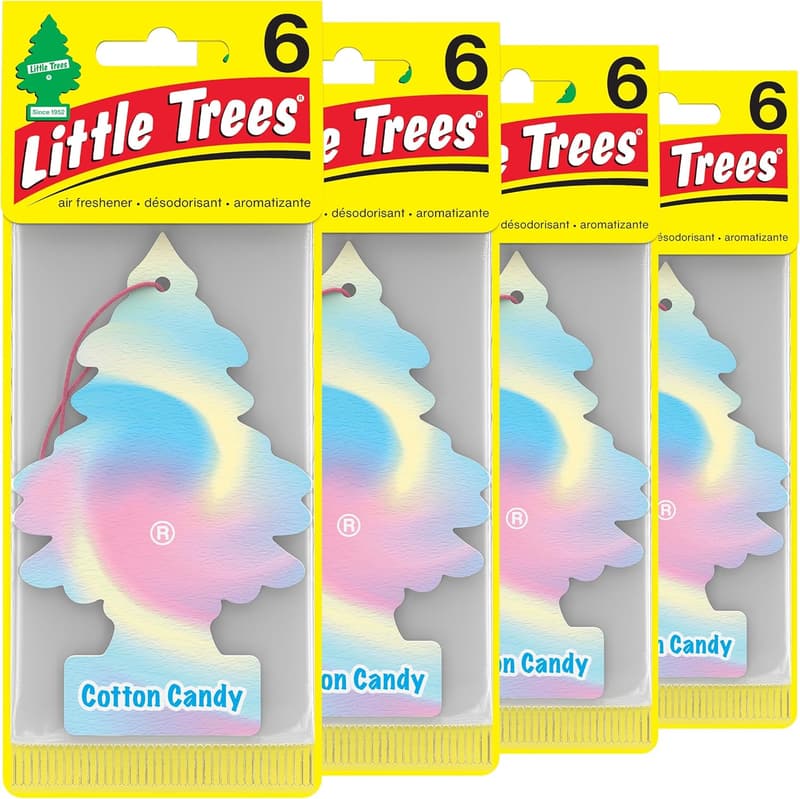 LITTLE TREES Cotton Candy Car Air Fresheners - 24 Pack