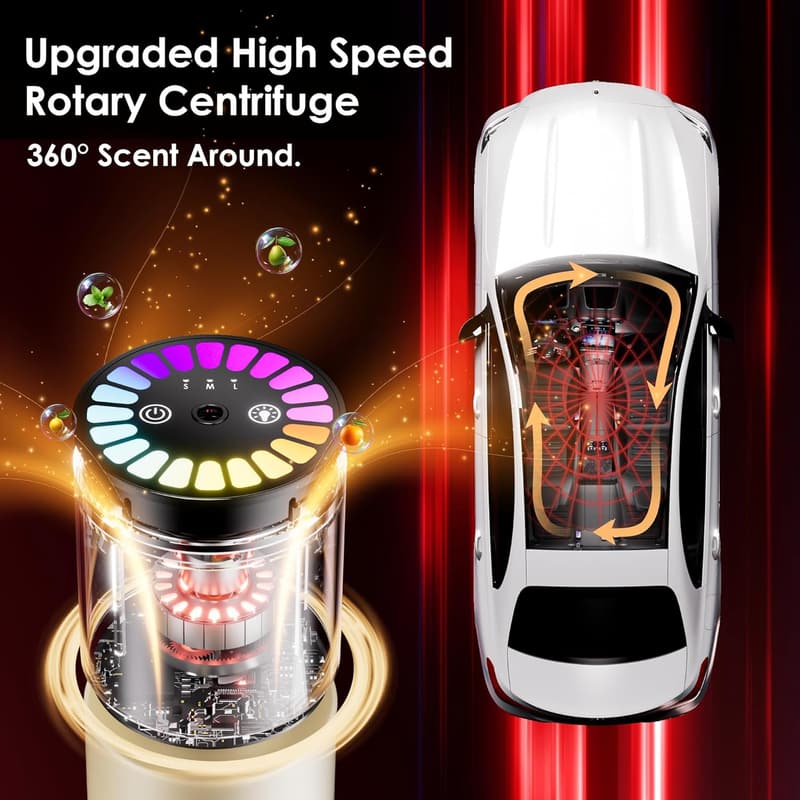 Long-Lasting Car Air Freshener with RGB Music Sync Light