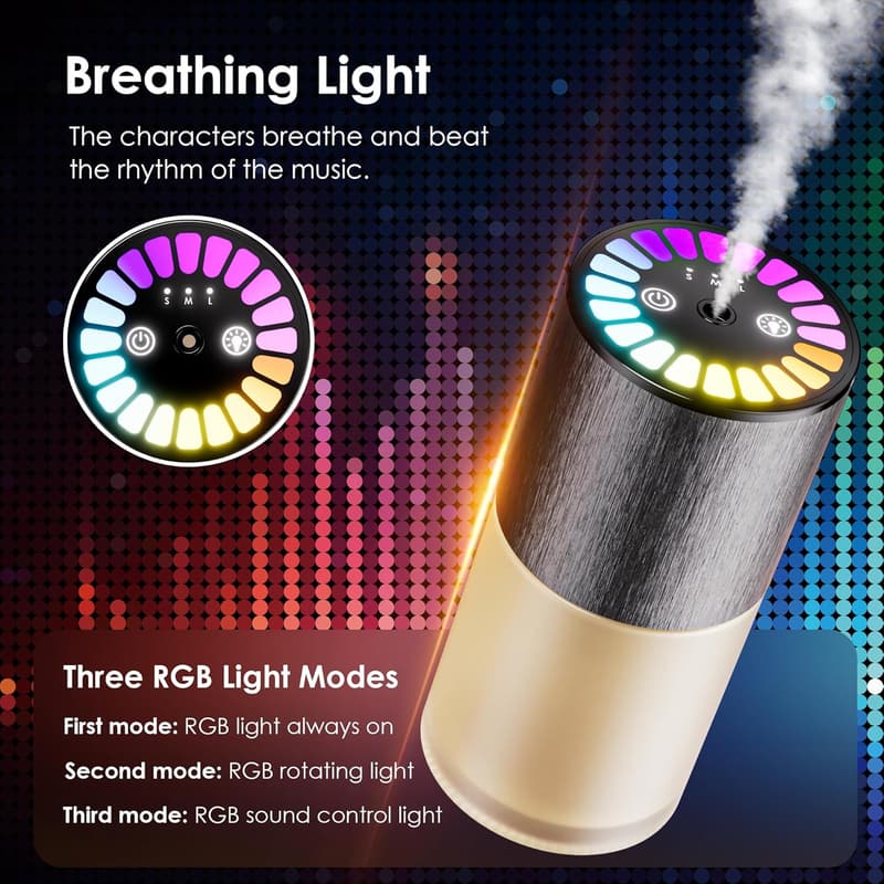 Long-Lasting Car Air Freshener with RGB Music Sync Light