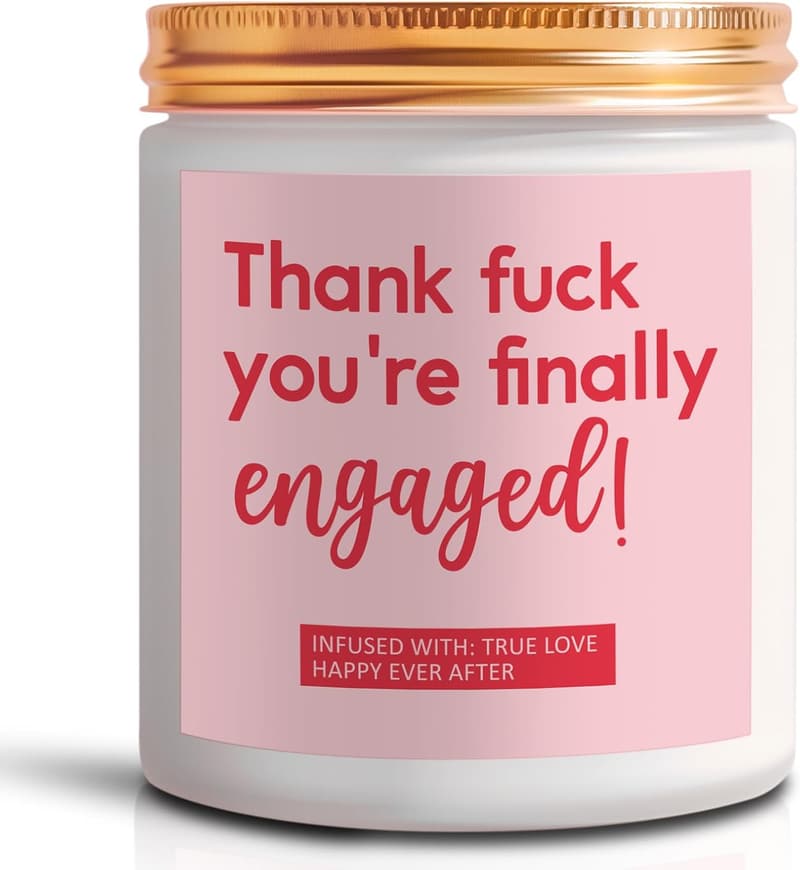 Engagement Gift - Lavender Scented Candle for Couples