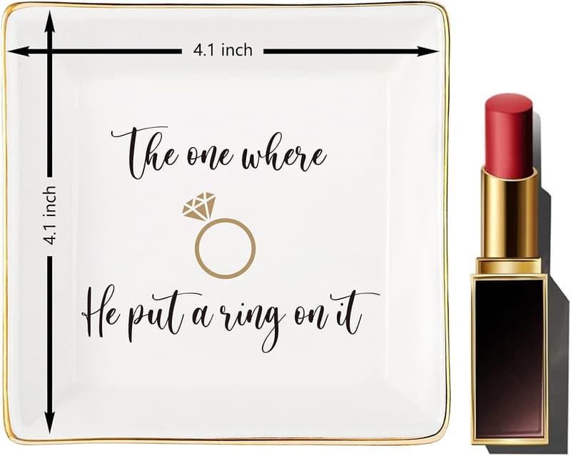 Engagement Gift for Women - Funny Ring Dish Tray