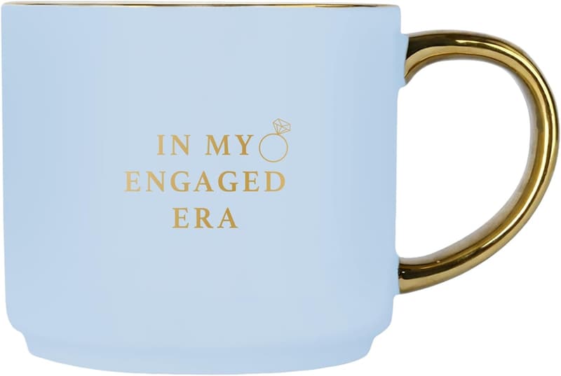 Engaged Era Gold Handle Coffee Mugs - 17oz Spring Home Decor