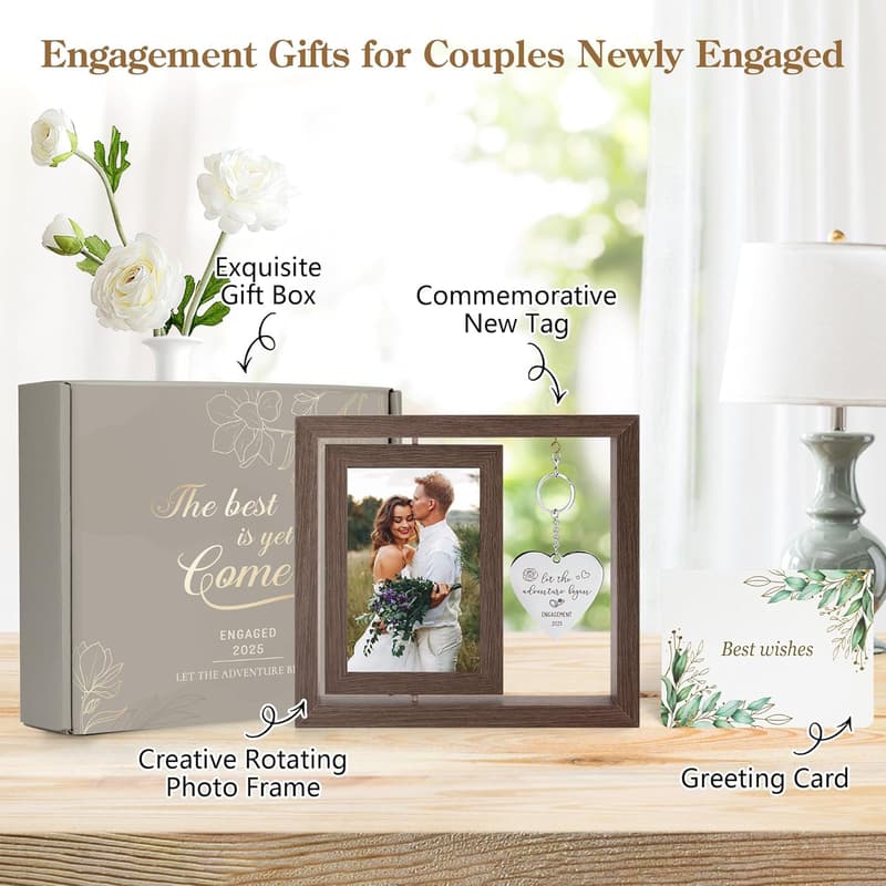 Personalized Engagement Picture Frame for Couples
