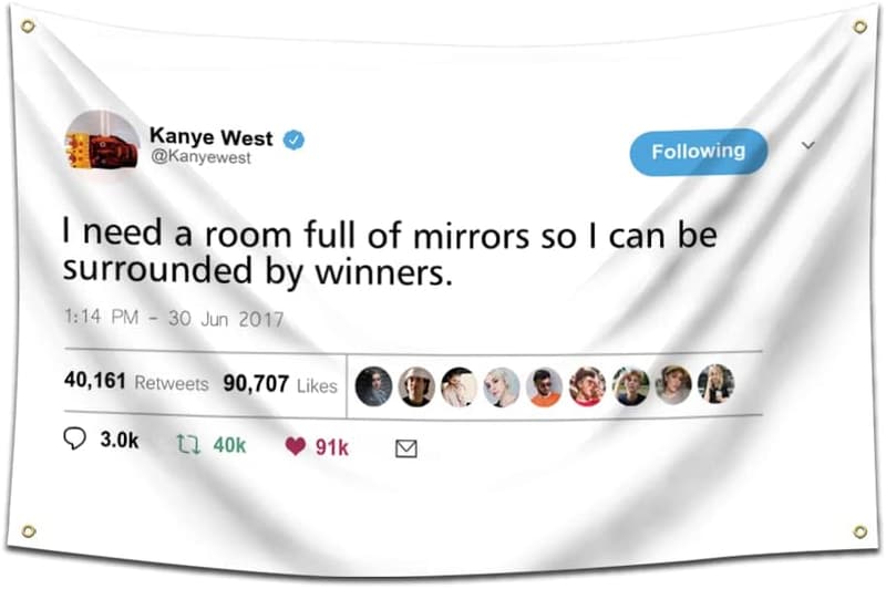 Kanye West Quoted Flag - 