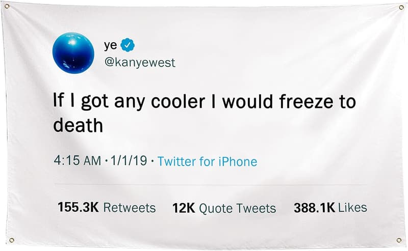 Kanye Flag Tapestry - Funny Meme for College Dorm Room