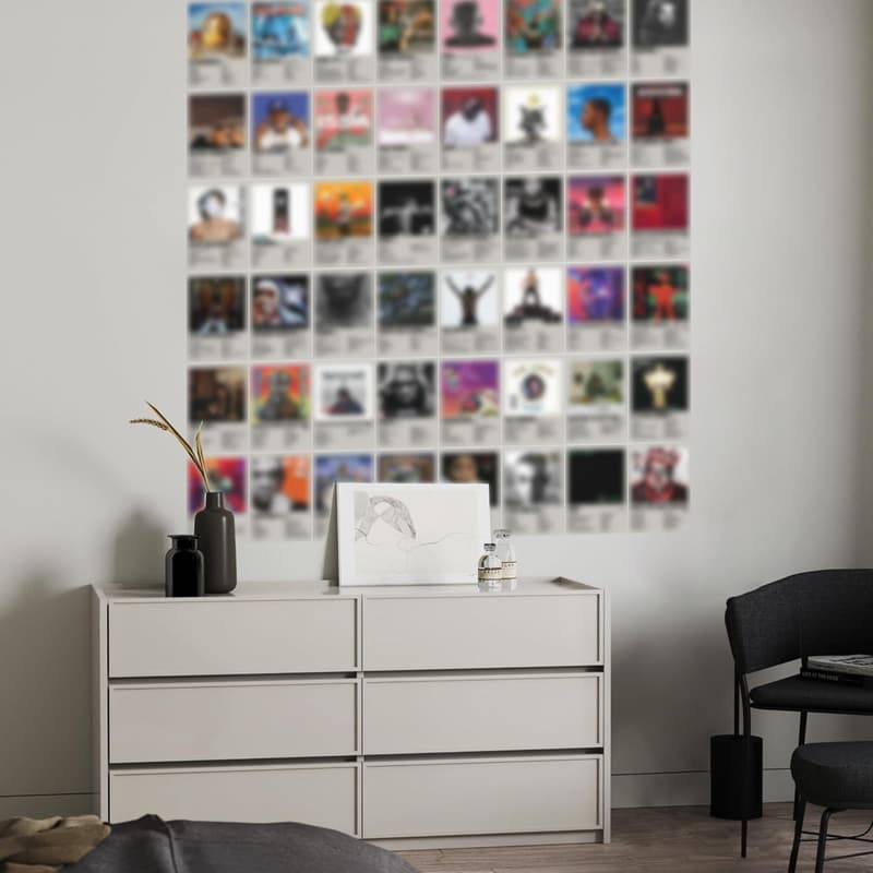 Hip Hop Rappers Wall Collage Kit - 50 Prints for Teens' Room