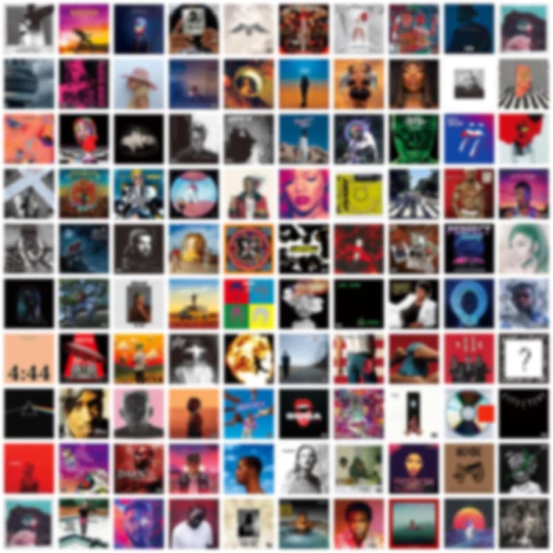 Room Collage Kit - 100 Pcs 5x5 Inch Music Posters