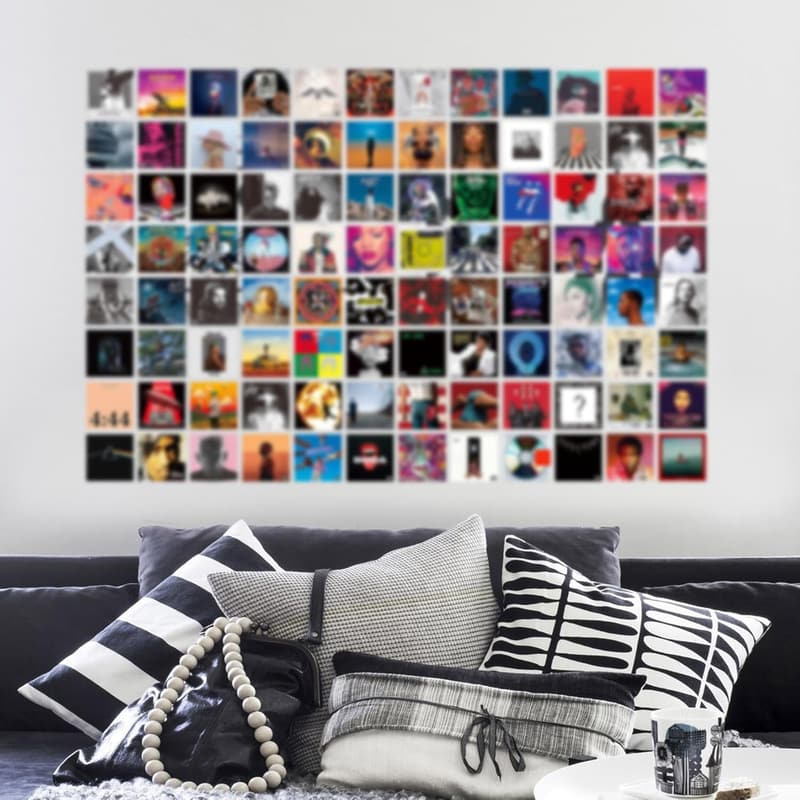 Room Collage Kit - 100 Pcs 5x5 Inch Music Posters