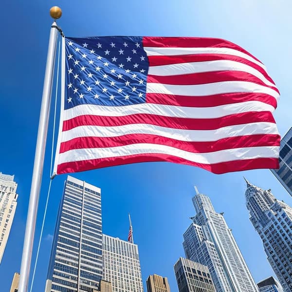 Heavy-Duty 1x1.5 Ft Outdoor American Flag with Embroidered Stars