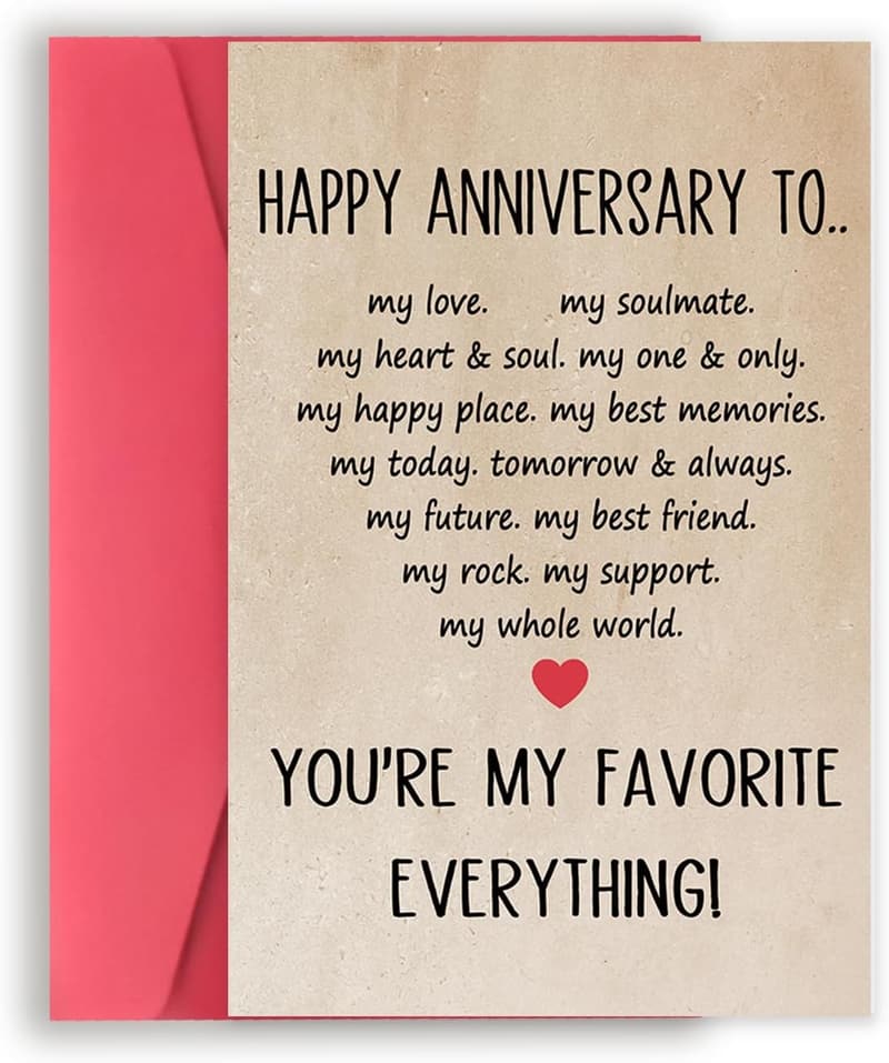 Romantic Anniversary Card for Couples