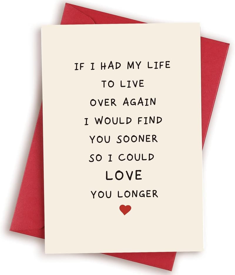 Love You Longer Poem Card for Birthday or Anniversary