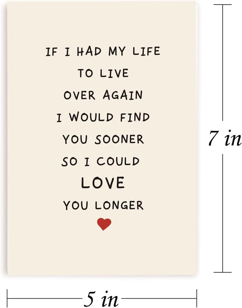Love You Longer Poem Card for Birthday or Anniversary