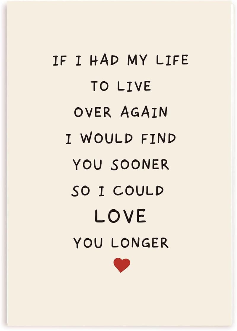 Love You Longer Poem Card for Birthday or Anniversary