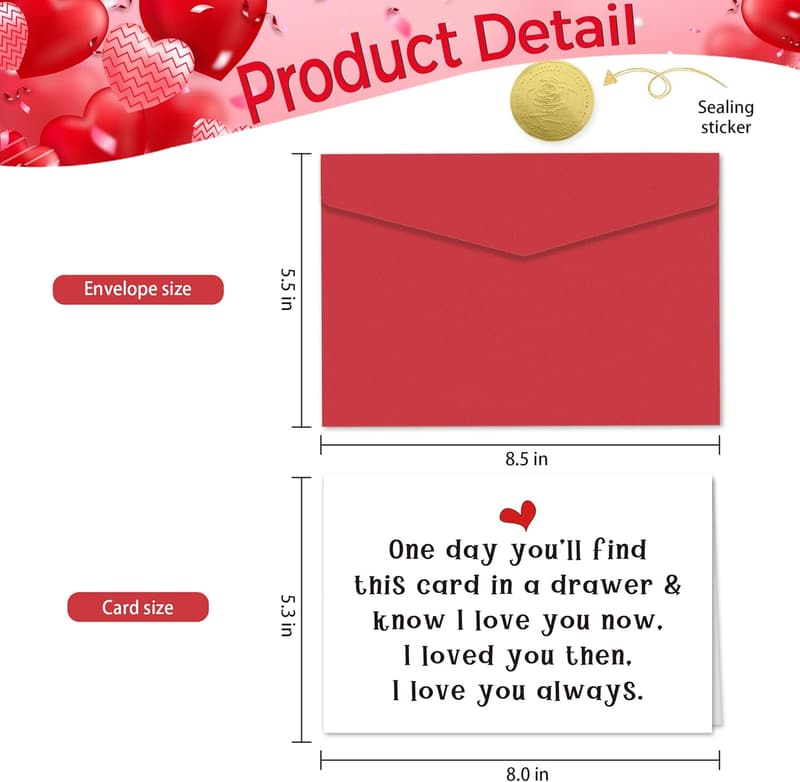Valentine's Day Anniversary Card for Couples, Keepsake Design