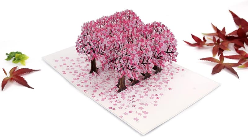 3D Cherry Blossom Pop-Up Card for Birthdays and All Occasions