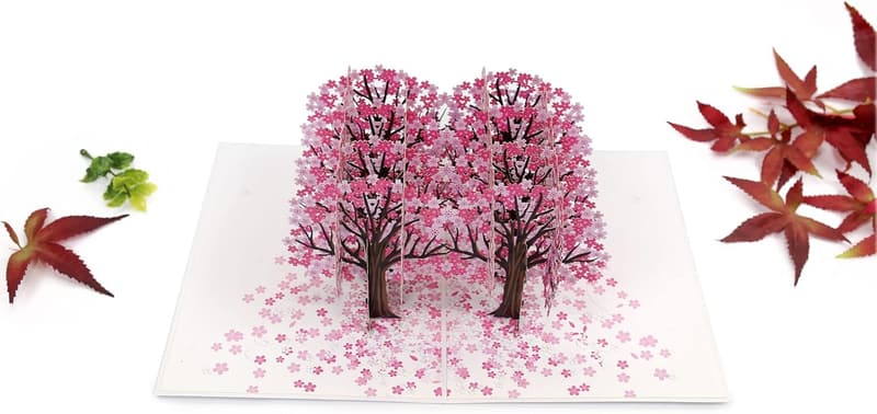 3D Cherry Blossom Pop-Up Card for Birthdays and All Occasions